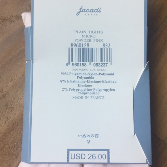 Jacadi Powder Pink Tights - Picture 2 of 3